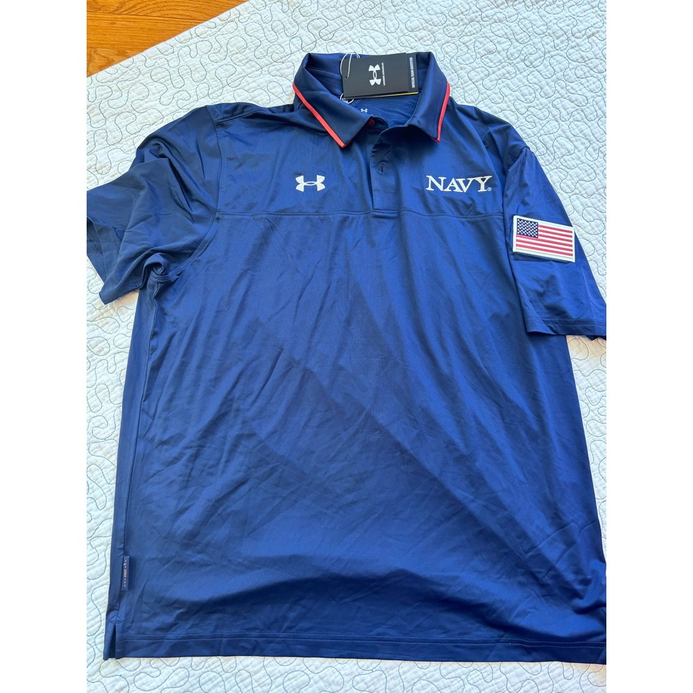 Under Armour US Navy Polo Shirt Mens XL 250 Year